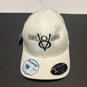 Ford’s Garage V8 Hat One Size Velcro Strap Moisture Wicking NWT